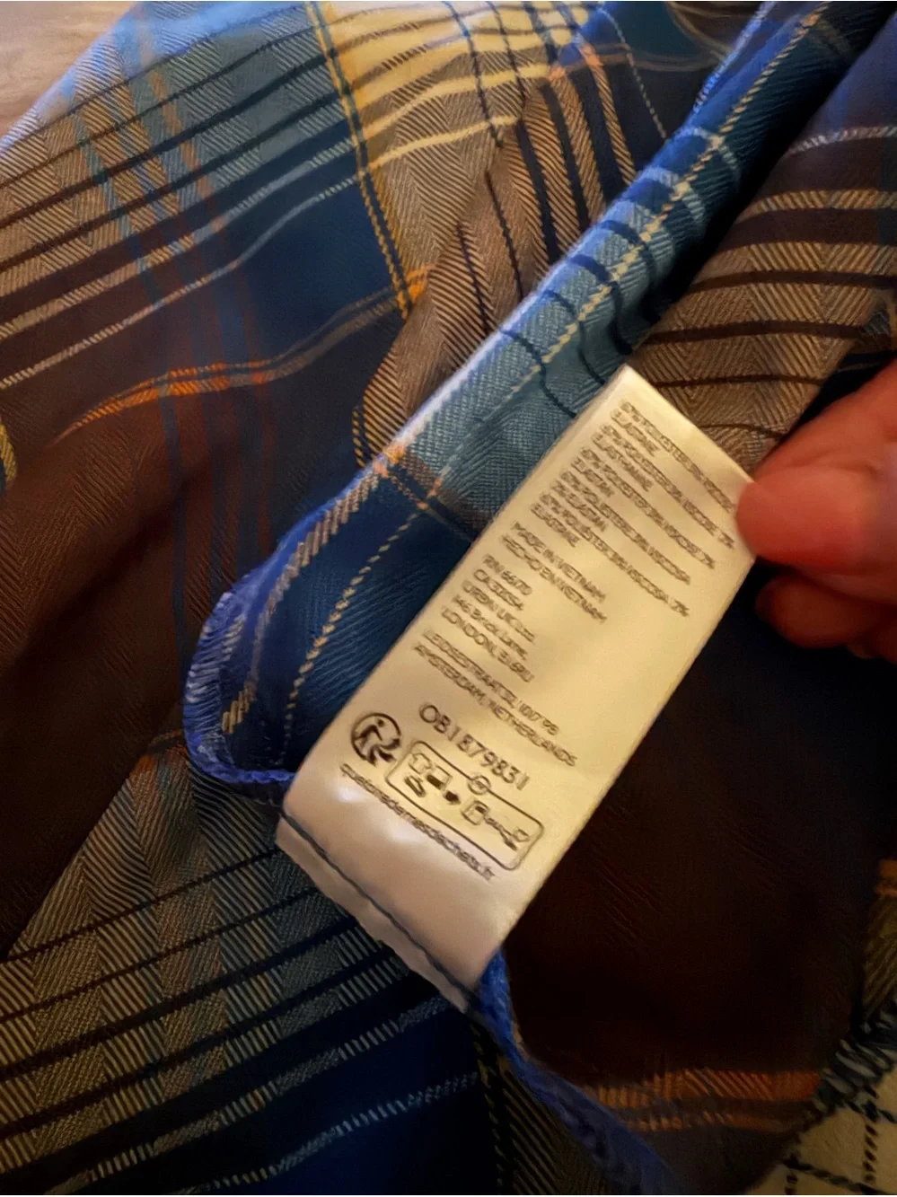 20. Urban Outfitters Blue and Brown Maxi Pencil Skirt size L NWOT